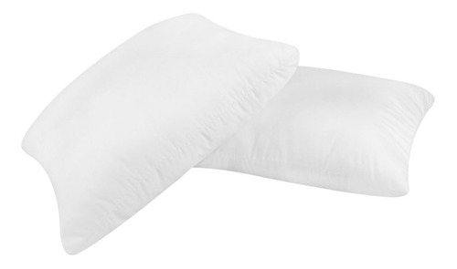 Kit 2 Almohadas Hoteleras Frescas Extra Confort Blancas Color Blanco