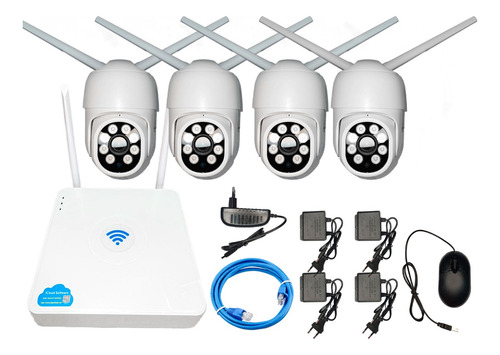 Kit Dvr 4 Camaras De Seguridad Inalámbricas Wifi