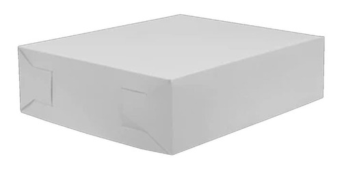 Caja Blanca Lisa 26 X 15 + 7.5cm Paquete Con 25 Cajas