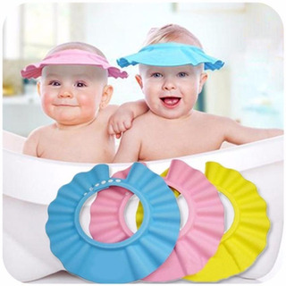Viudecce 2 x Gorro Sombrero Visera de Bano Ducha para Ninos Bebes Ajustable Suave Impermeable Protector de Ojos 