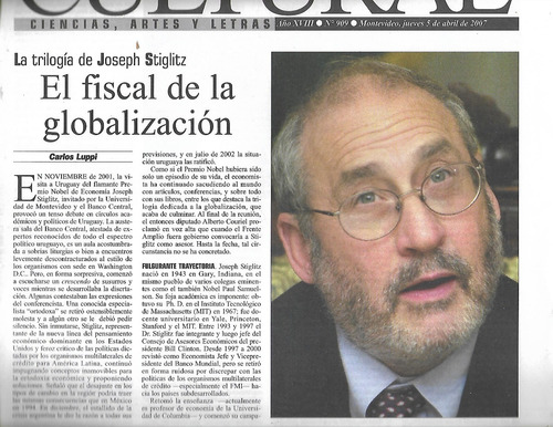 La Trilogia De Joseph Stiglitz - Fiscal De La Globalizacion
