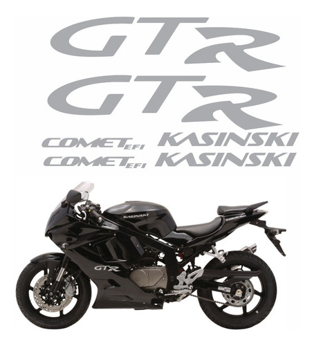 Kit Adesivos Emblema Compatível Gtr Cromado Resinado Rs6 Cor KASINSKI GTR Cromado