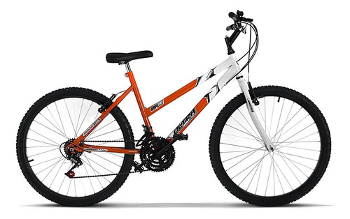 Bicicleta Feminina Adulto Aro 26 Bicolor Ultra Bike Azul Cor Laranja