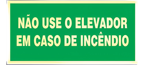 Placa Sinaliz Não Use Elevador Em Caso De Incêndio Foto 13x2