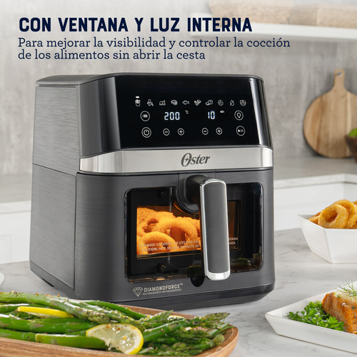 Freidora De Aire Digital 6lt Oster 10 Programas Ckstaf60wddf