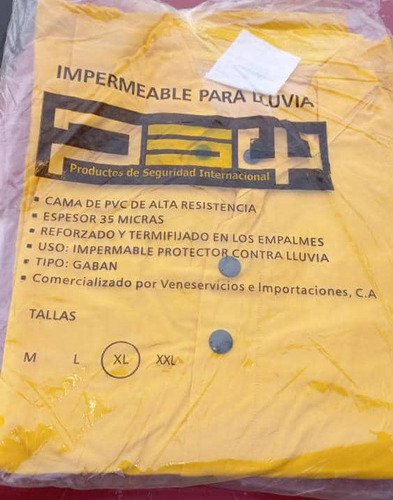 Impermeable Tipo Gaban 35 Micras