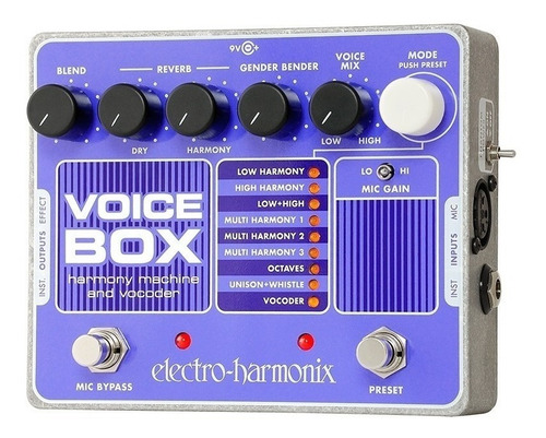 Pedal Electro Harmonix Voice Box Harmony Machine Y Vocoder.