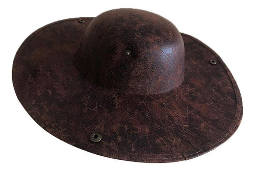 Faux Leather Captain's Hat Tricorn Hat