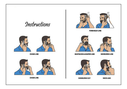 Herramienta Moldeadora De Barba Beard Guide Shaper De Múltip