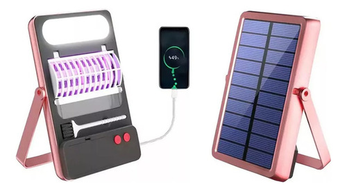 Lámpara Solar Mata Mosquitos Cargador Emergencia Lau