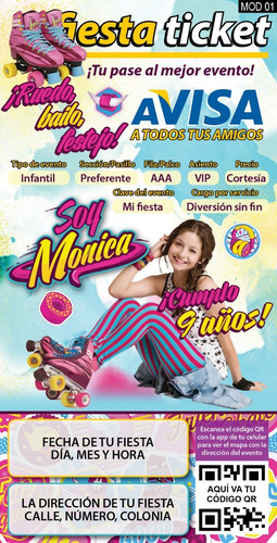 Invitación Digital Personalizada Soy Luna