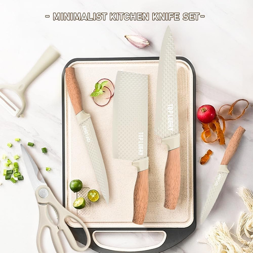 Juego De Cuchillos De Cocina, Juego De 8 Cuchillos De Acero
