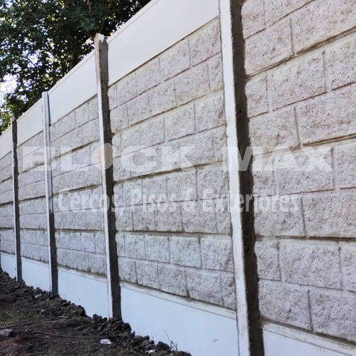 Muro Perimetral Premoldeado Tipo Bloque Rústico