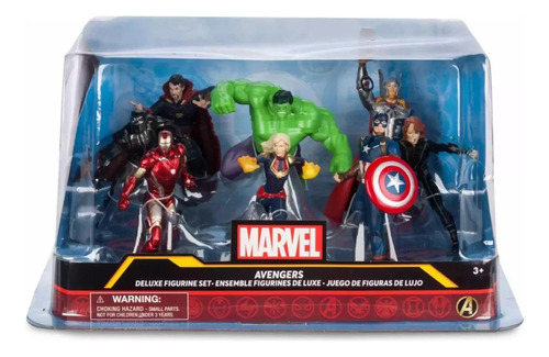 Avengers Marvel Play Set Deluxe 8 Pzas Disney Store 