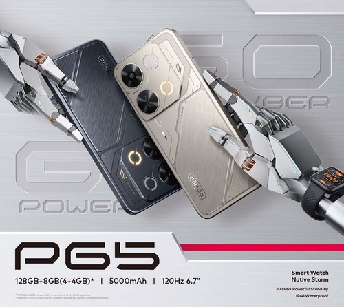 Celular Itel P65 Cyber Titanium Gamer Dual Sim 128gb 4gb Ram Dorado Claro