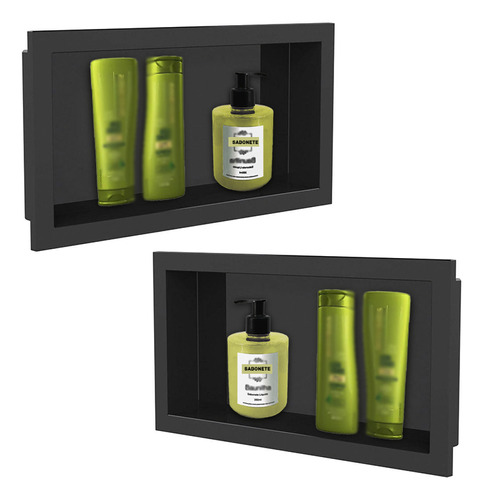 2 Nichos Plástico Super Resistente Banheiro Porta Shampoo