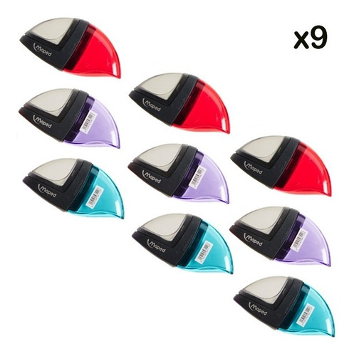 Sacapuntas Maped Moondo Mas Goma Set 9 Unidades