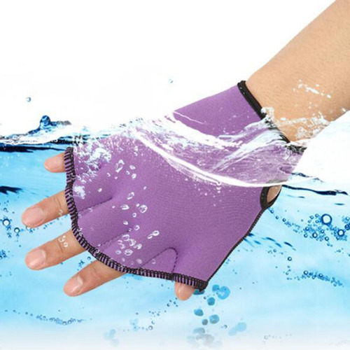 Guantes De Natación De Entrenamiento De Ajuste Morado L