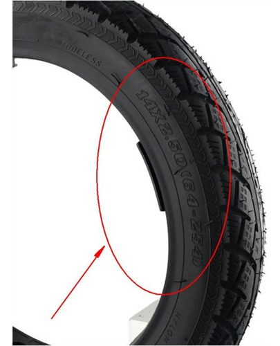 Cx1 Apto Para Bicicletas Eléctricas Kiwo De 14 X 2,5