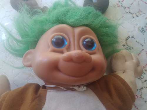 Antiguo Peluche Muñeco Troll Felpa 35 Cms.altura