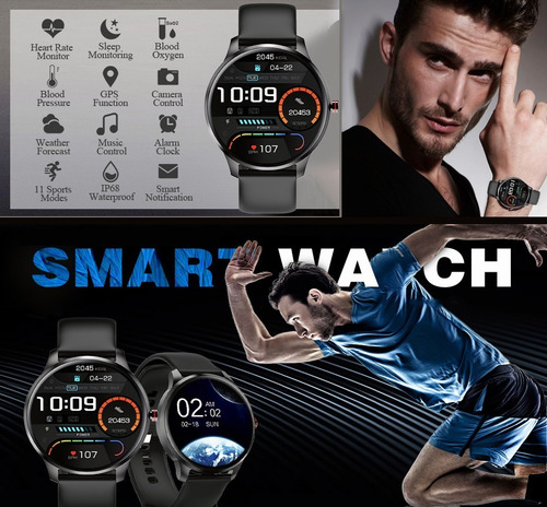 Imagen 10 de 10 de Reloj Inteligente Deportivo Multifunción Smart Watch Unisex