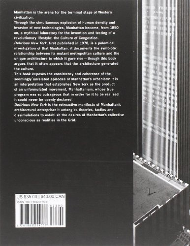 Delirious New York: A Retroactive Manifesto For Ma..., de Rem Koolhaas. Editorial The Monacelli Press en inglés