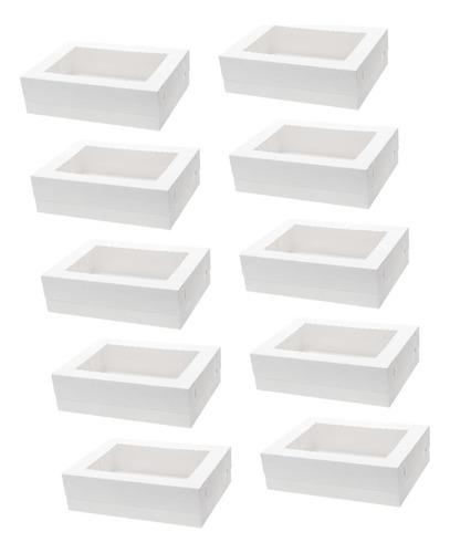 10x Caixas De Confeitaria Para Tortas E, Embalagem Para