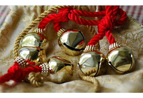 Cascabeles Dorados Nº10 X50u 8mm Chicos Navidad Bijouterie Color Dorado Diámetro 8 Mm