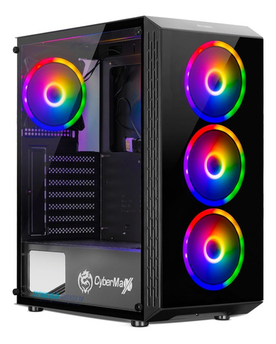 Case Gamer Cybertel Commander Cbx 5009 4fan Doble Ring Usb 3