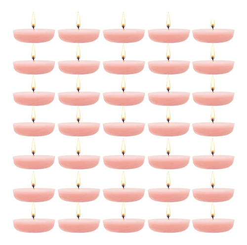 35 Velas Flotantes Color Rosa Aluzza