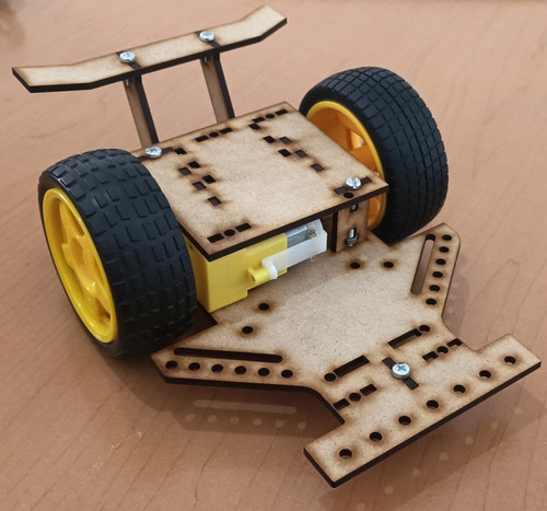 Kit Chasis Robot Seguidor De Linea Mdf Arduino
