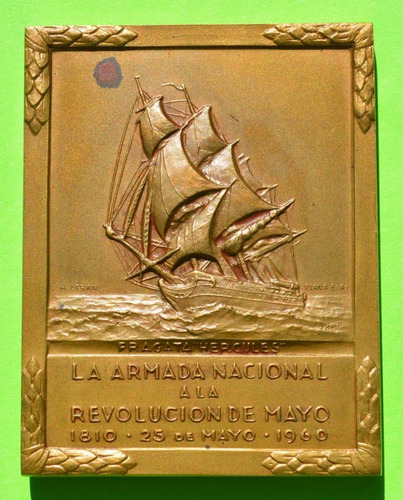 Antigua Medalla Armada Nacional  A Revolucion De Mayo 1960