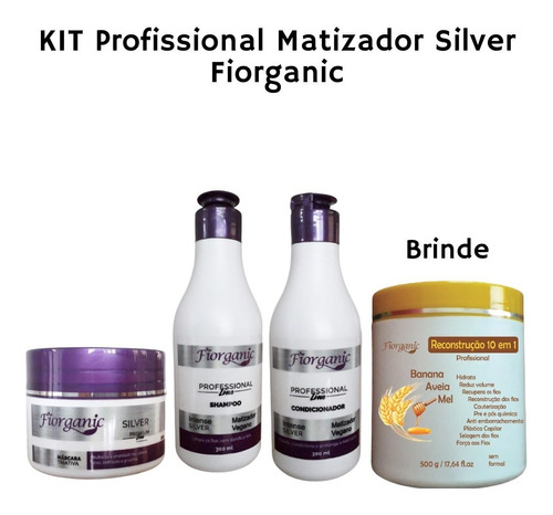 Matizador Silver - Kit Profissional + Máscara Banana Aveia