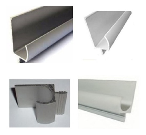 Perfil Tirador De Aluminio Tipo J 18mm X 3mts Color Negroca (Usado)
