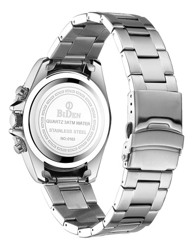 Reloj Biden Chronograph De Acero Inoxidable Impermeable Para