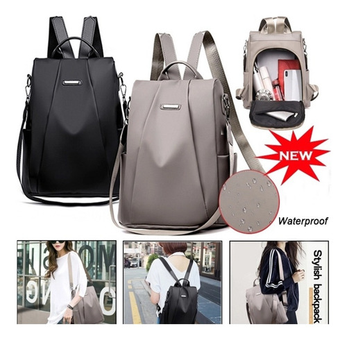 I Mochila Oxford Impermeable Para Mujer, Antirrobo C