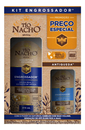 Kit Tio Nacho Engrossador Sh 415ml + Cond 200ml