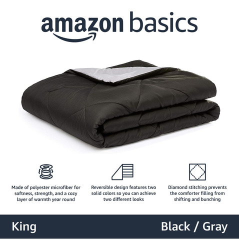 Manta De Edredón Amazon Basics Reversible Tamaño King
