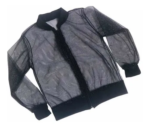 Jaqueta sales tule transparente