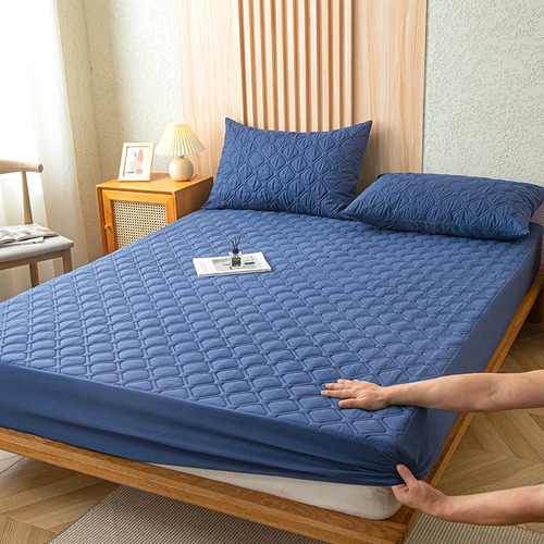 Cubre Colchon Impermeable 3 Capas Funda Almohada Matrimonial
