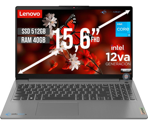 Portatil Lenovo Intel Core I3 1215u Ssd 512gb + Ram 40gb