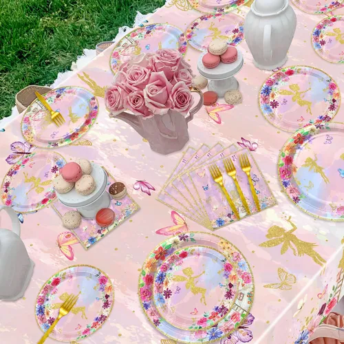 Decoraciones De Fiesta De Hadas, Platos De Papel De Hadas F.