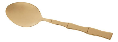 Conjunto 6 Colheres Inox Mesa Bambu Elegant Champanhe 19,8cm
