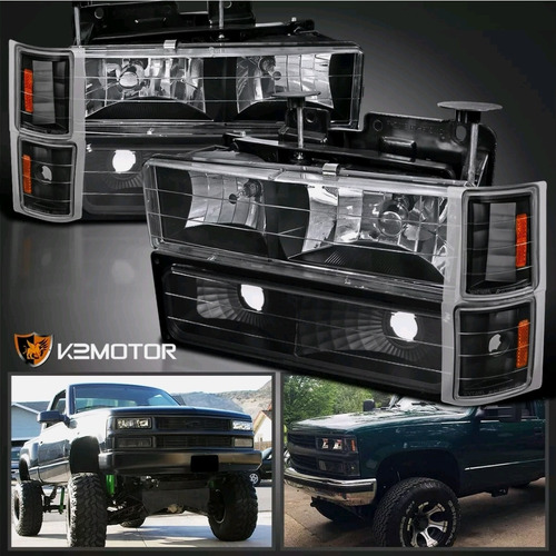 Faros Transparentes Para Silverado Cheyenne Suburban 93-98 