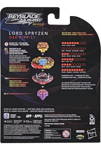 Beyblade Burst Pro Series Lord Spryzen Spinning Top Starter