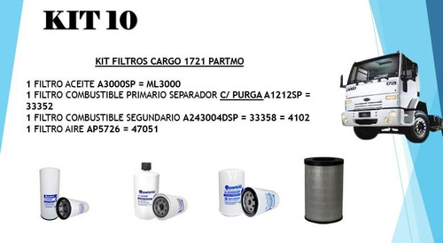 Kit De Filtros Cargo 1721 Ford
