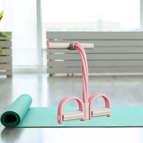Bandas De Resistencia Tirador De Pedal Elástico Rosa