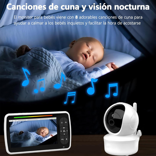 Monitor Bebe 5 Pulgadas,camara Para Bebe Con Cámara Y Audio