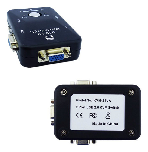 Switch Kvm, Conecta 2 Pc A, Un Teclado , Mouse Y Pantalla