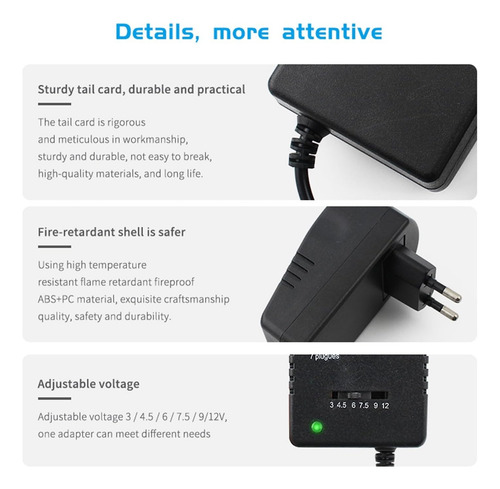Adaptador De Corriente Universal 30w Regulable De 3v A 12v
